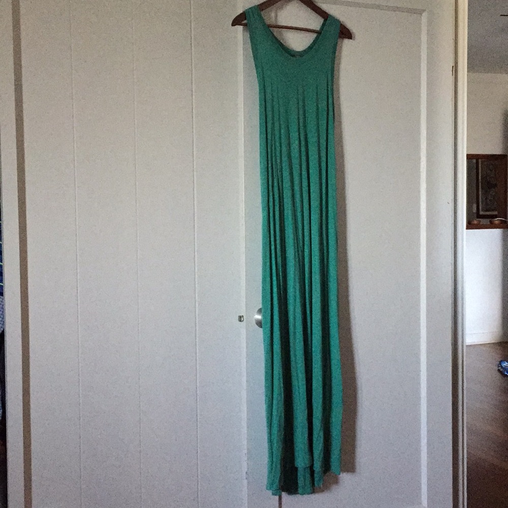 Long green dress